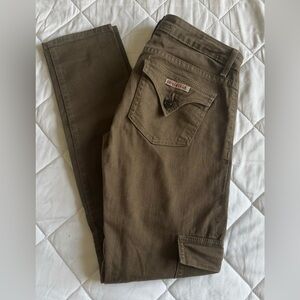 Hudson pants- size 25. Color: olive green. Skinny fit.
